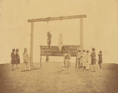 Retribution, Hanging Mutineers by Felice Beato
