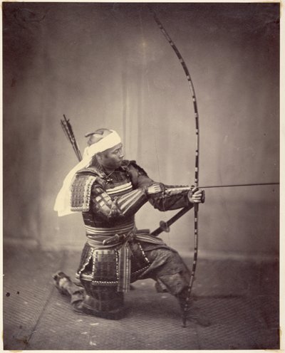 Samurai with Long Bow by Felice Beato