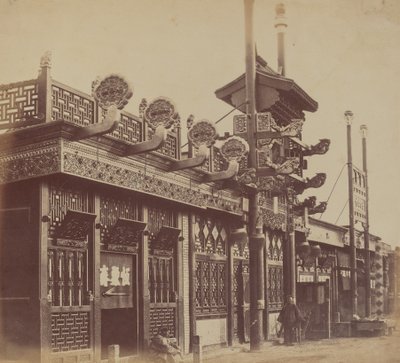 Shops and Street, Chinese City of Pekin by Felice Beato