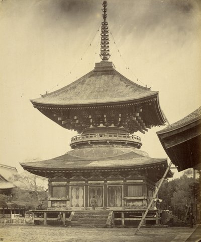 [Single-storied Pagoda, Hachiman Shrine, Kamakura] by Felice Beato