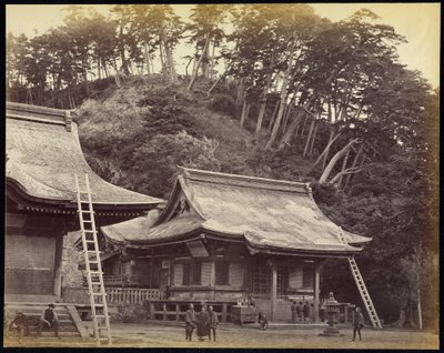 The Temple of Hachiman, Kamakura by Felice Beato