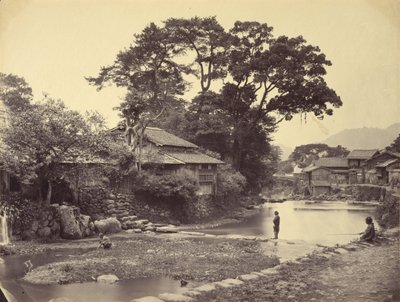 View in the Native Town, Nagasaki by Felice Beato