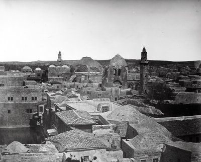 View of the Church of the Holy Sepulchre and Pool of Hezekiah, Jerusalem by Felice Beato