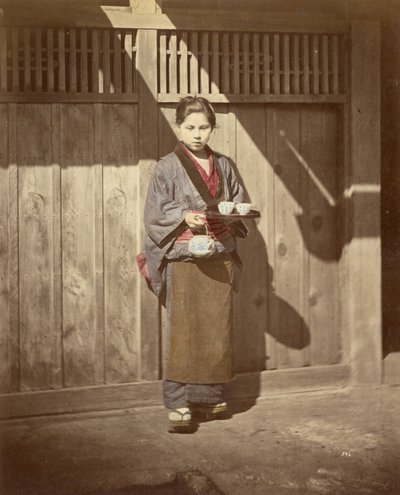 Woman with Tea Tray by Felice Beato