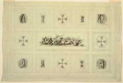 Ceiling Cabinet Dedicated to War, Palazzo Quirinale, Rome by Felice Giani