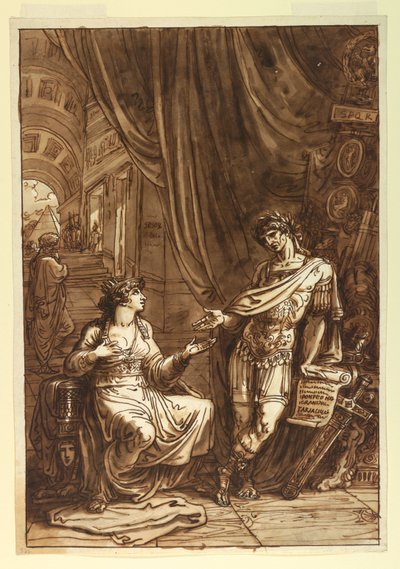 Cleopatra Pleading with Caesar by Felice Giani