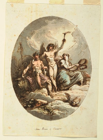 Design for Wall or Ceiling Decoration with Bacchus, Hymen and Venus by Felice Giani