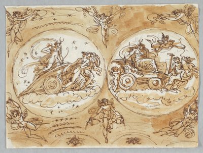 Design with Classical and Winged Figures by Felice Giani
