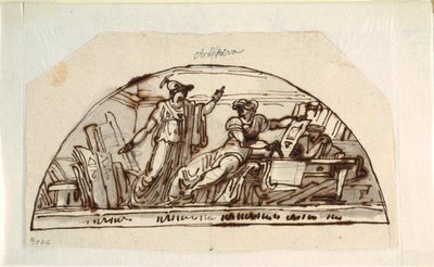 Lunette with Allegory of Architecture by Felice Giani