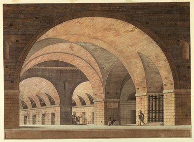 Stage Design, Prison Interior by Felice Giani