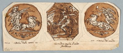 Two Circular and Octagonal Paintings for Ceiling: Deeds of Alexander the Great by Felice Giani
