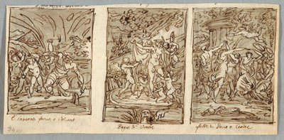 Winter, the Forge of the Vulcan, Spring, the Bath of Venus, Summer Feasts of Bacchus and Ceres by Felice Giani