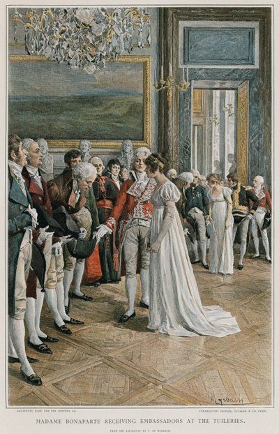 Madame Bonaparte Receiving Ambassadors at the Tuileries by Felicien baron de Myrbach Rheinfeld