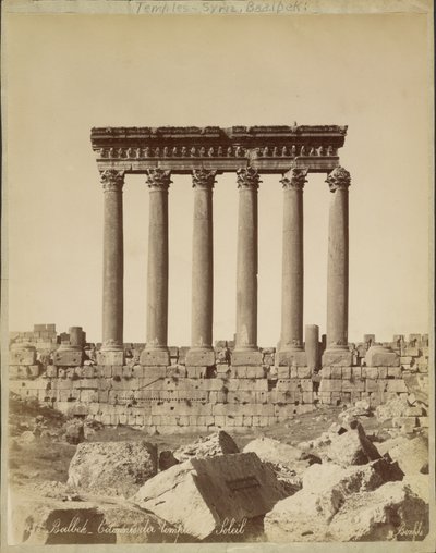 Baalbek - Columns of the Temple of the Sun by Félix Bonfils