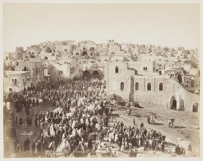 Entry of the Pilgrims in Bethlehem...Palestine #899 by Félix Bonfils