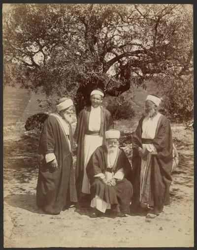 Group of Druze Sheikhs: Mt. Carmel by Félix Bonfils