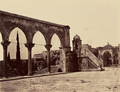 Member on the Platform of the Temple (Jerusalem) by Félix Bonfils