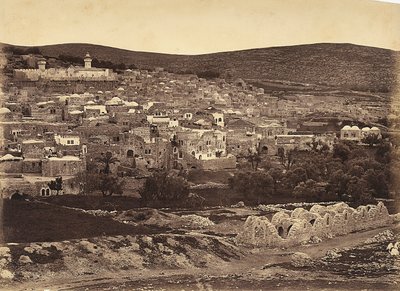 Panoramic view of Nazareth, Israel by Félix Bonfils
