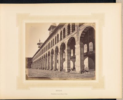 Syria: Colonnade in the Great Mosque in Damascus by Félix Bonfils