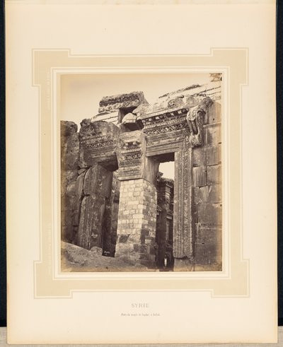 Syria: Gate of the Temple of Jupiter at Baalbek by Félix Bonfils