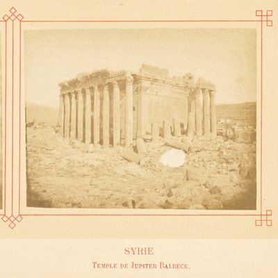 Temple of Jupiter Baalbek by Félix Bonfils