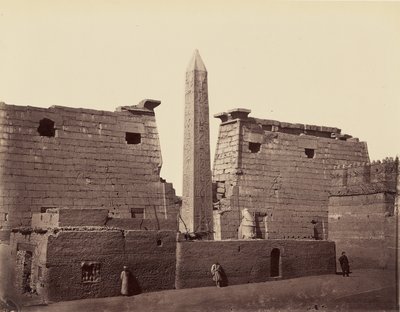 Temple of Luxor: Obelisk and Pylon [Thebes] by Félix Bonfils