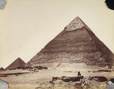 The Three Pyramids: Cheops, Chefren and Mycerinus, at the Necropolis of Giza, Egypt by Félix Bonfils