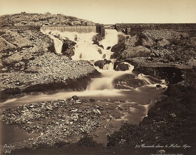 View of the falls between Lebanon and Syria by Félix Bonfils