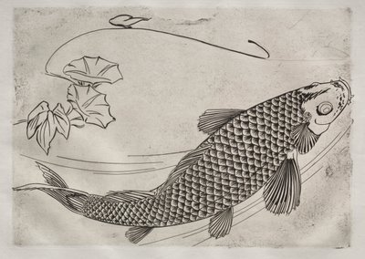 Dinner Service (Rousseau service): Large Fish in a Japanese Style (no. 19) by Felix Bracquemond