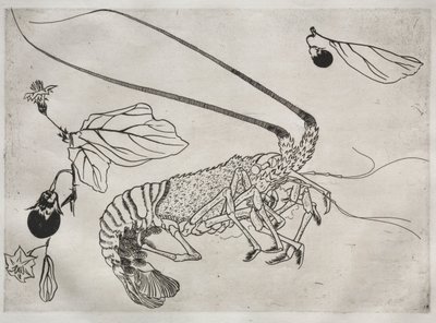 Dinner Service Rousseau Service: Large Lobster with Raised Antenna No. 21 by Felix Bracquemond