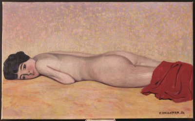 Nude on Her Stomach in the Sand by Felix Edouard Vallotton
