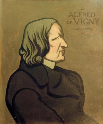 Portrait of Vigny, Decorative Painting by Felix Edouard Vallotton