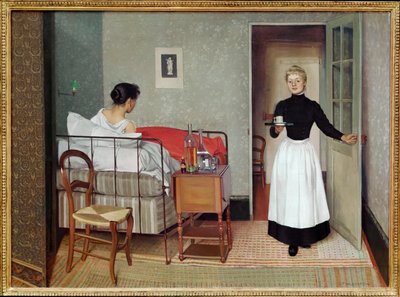 The Sick Patient by Felix Edouard Vallotton