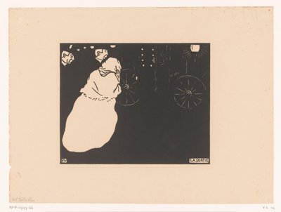 Two Gentlemen and a Lady by a Carriage by Felix Edouard Vallotton