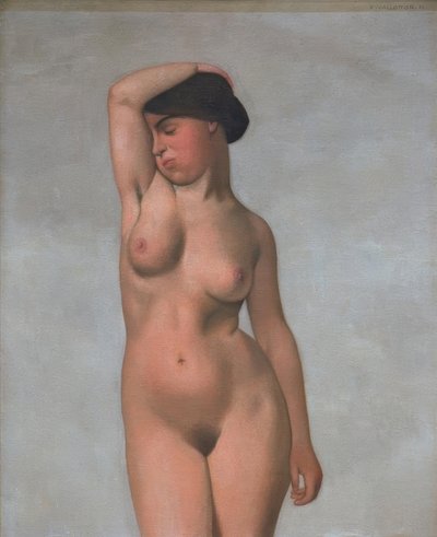 Female Nude with Raised Arm by Felix Edouard Vallotton