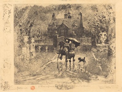 Country Neighbors by Felix Hilaire Buhot