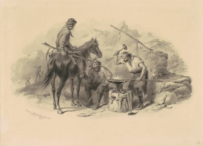 Blacksmith in the Goldfields by Felix Octavius Carr Darley