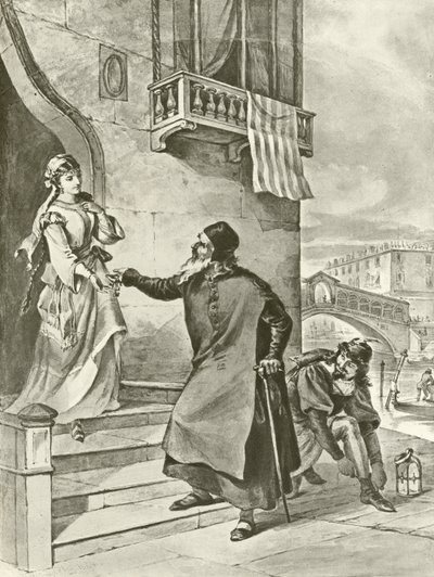 Merchant of Venice. Act II, Scene V by Felix Octavius Carr Darley