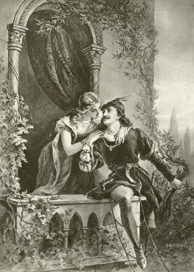 Romeo and Juliet. Act III-Scene V by Felix Octavius Carr Darley