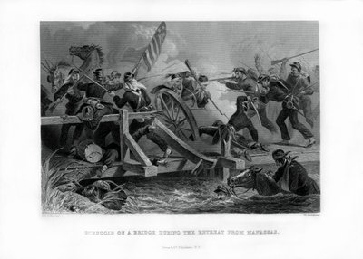 Struggle on a Bridge During the Retreat from Manassas, Virginia by Felix Octavius Carr Darley