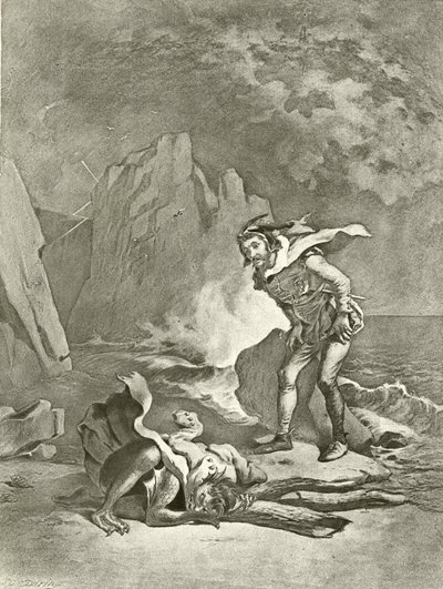 The Tempest. Act II, Scene II by Felix Octavius Carr Darley