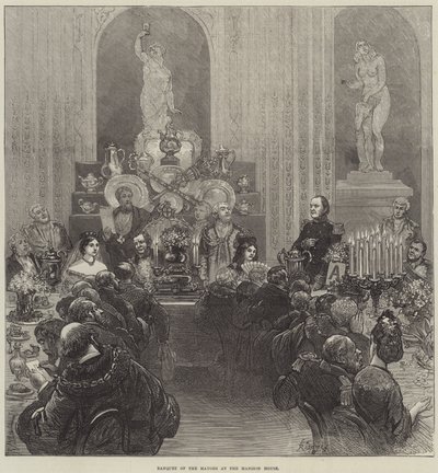 Banquet of the Mayors at the Mansion House by Felix Regamey