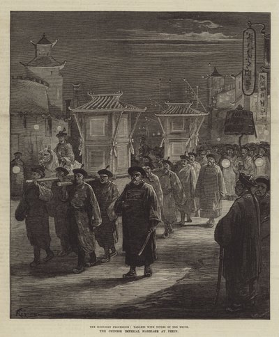 The Chinese Imperial Marriage at Pekin by Felix Regamey