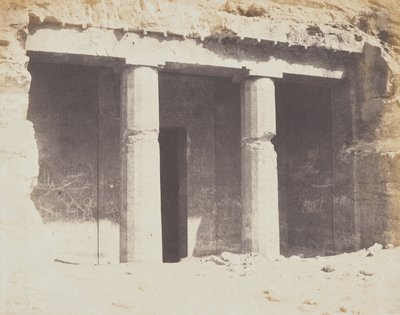 Rock-Cut Architecture - Tomb of Khnumhotep, Beni Hasan by Félix Teynard