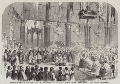 The War, Te Deum at Notre Dame, Paris, as a Thanksgiving for the Victory at Magenta by Felix Thorigny