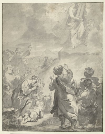 Moses Descending from Mount Sinai with the Ten Commandments by Ferdinand Bol