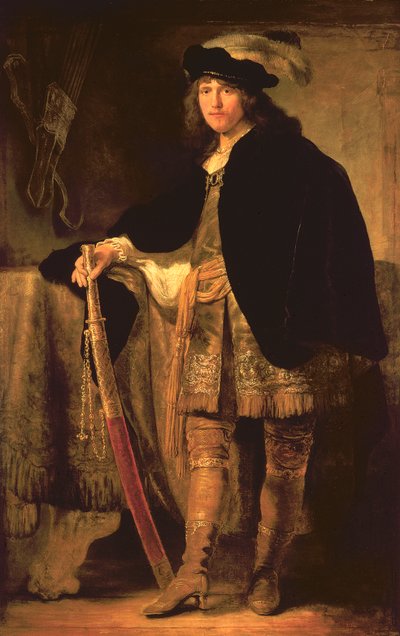 Portrait of a Young Man with a Sword, c.1635-40 by Ferdinand Bol