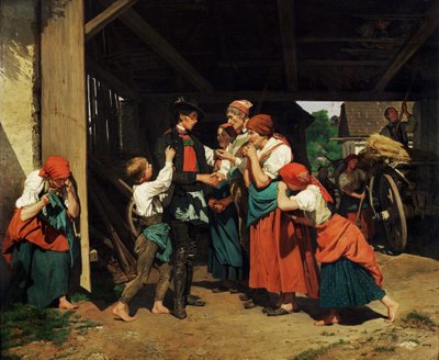 Farewell of a Recruit by Ferdinand Georg Waldmuller
