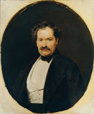 Gentleman in Black Coat with White Vest by Ferdinand Georg Waldmuller