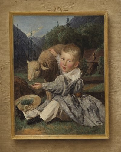 Portrait of Gustav von Arthaber as a child by Ferdinand Georg Waldmuller